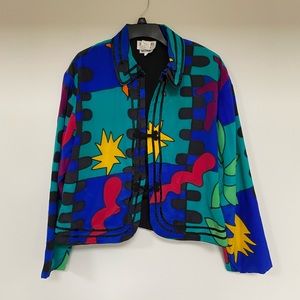 Vintage Silk Scapes L mint condition jacket